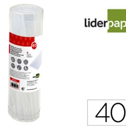 40 barras termofusibles Liderpapel silicona ø7x200mm.